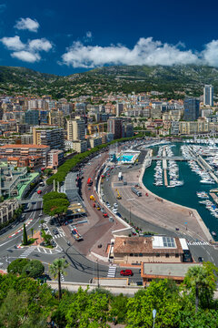 Panorama of the marina of Monaco