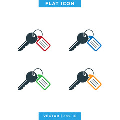 Key Icon Logo Design Template.