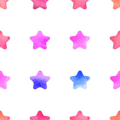 Watercolor vector texture. Seamless pattern. Watercolor colorful circules isolated on white background.