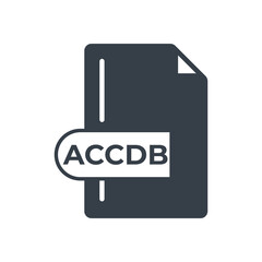 ACCDB file format icon. Microsoft Access file format filled icon.