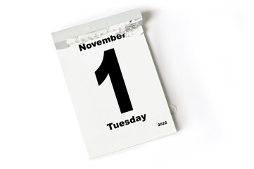  1 November 2022
