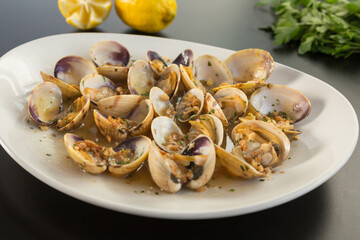 grilled clams on a plate