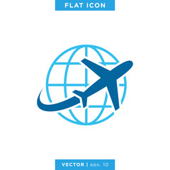 Air Plane Icon Design Template.