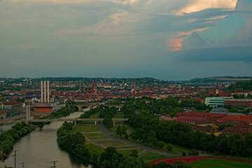 Ausblick über Würzburg, Deutschland
