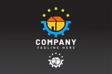 Simple Logo Template Building For Real estate company brand and contractor house and developer real estate