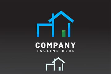 Logo Template Building For Real estate company brand and contractor