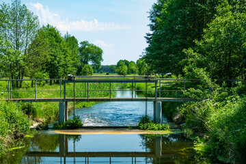 Podlasie Podlaskie Narwiański Park Narodowy Rzeka most woda drzewa