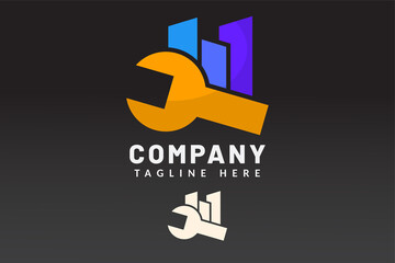 Logo Template Building For Real estate company brand and contractor