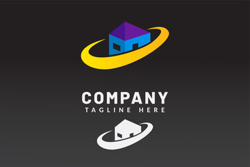 Logo Template Building For Real estate company brand and contractor