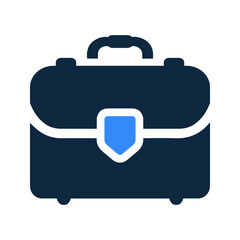 Briefcase icon, suitcase, bag vector