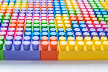 children's constructor on a white background, toys for children