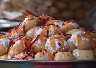 Indian chaat dahi bade street food 