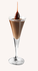 Cocktail  de chocolate, caramelo  y ron. Chocolate, caramel and rum cocktail.
