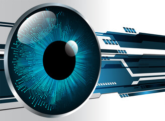 eye cyber circuit future technology concept background