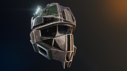 Fototapeta na wymiar Sci fi helmet 