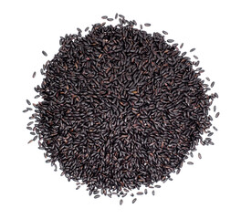 black rice isolated on white