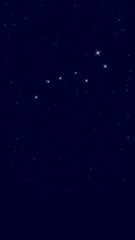 Fototapeta na wymiar vector background of the constellation of Big Dipper in the sky full of stars