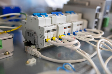 network cables connected to switch