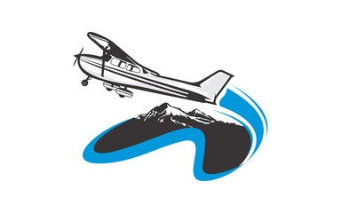 Air plane travel logo template for your business