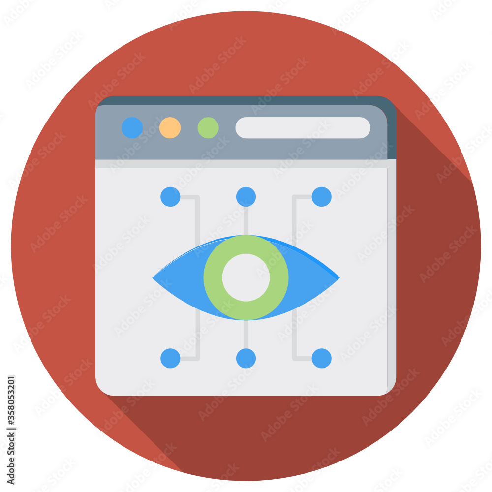 Aufkleber organization vision core values concept, browser online activity and values expansion vector flat ic