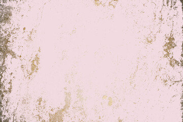 Luxury grunge texture. Gold Cracks. Light Pink background