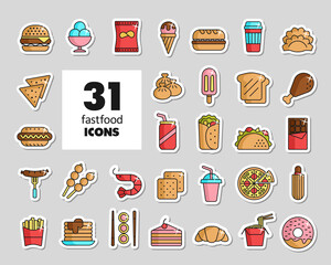 Fastfood, Food court vector icon