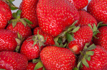 Red fresh strawberry isolated on the white
