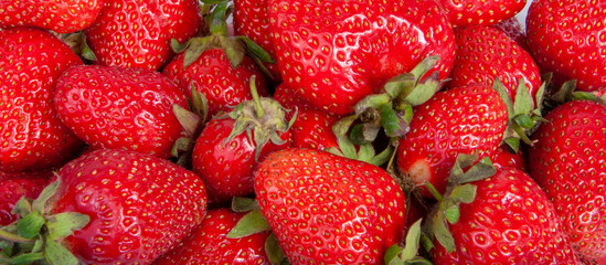 Red fresh strawberry isolated on the white