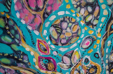 Hand drawn acrylic painting. Abstract art background. Acrylic painting on canvas.