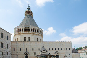 Church of Annunciation northern facade in Nazareth (Galilee, Israel) - 358054629