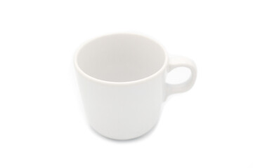 White cup isolate on white background.