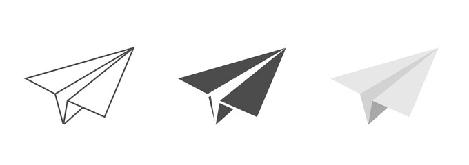 Paper plane vector icons