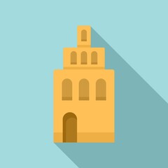 Riga building tower icon. Flat illustration of Riga building tower vector icon for web design