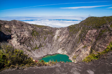 Crater of the Irazu volcano. Costa Rica.