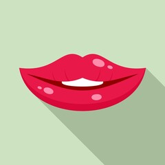 Kiss icon. Flat illustration of kiss vector icon for web design