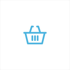 shopping cart icon flat vector logo design trendy