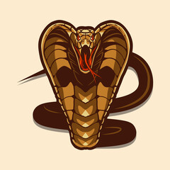 cobra illustration isolated on light background