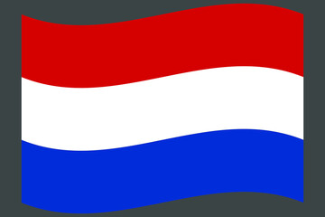 waving flag  of the Netherlands vector