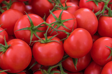 fresh red tomato.