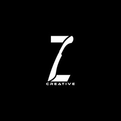 Machete concept simple flat Z letter logo design