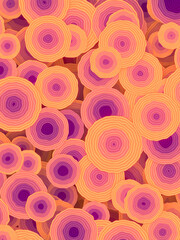Modern multicolored flowers pattern. Abstract 3d rendering illustration