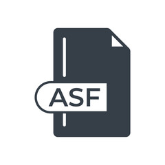 ASF icon. Advanced Systems Format filled icon.