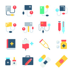 Medical Color Vector Icons Set 