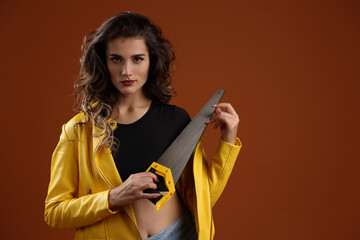 Girl with a saw character