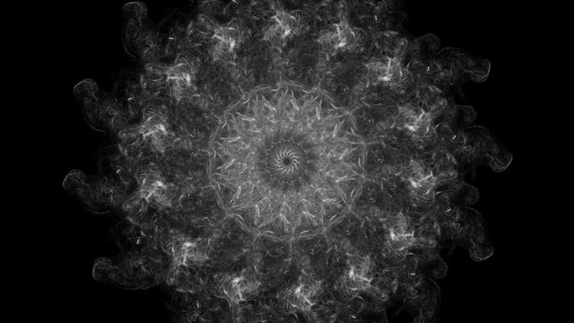 smoke shock wave circle explosion logo and copy space top view copyspace creative animation alpha channel 4k 30fps isolated on black