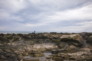 rocks and clouds