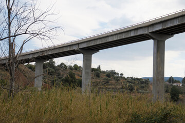 Bridge of cars that crossed half the mountains