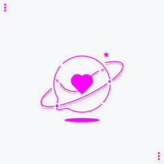 abstract pink heart