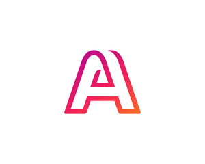 Letter A logo icon design template elements