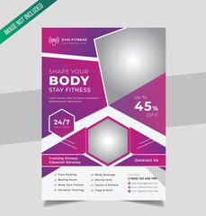 Gym Fitness Flyer Design template